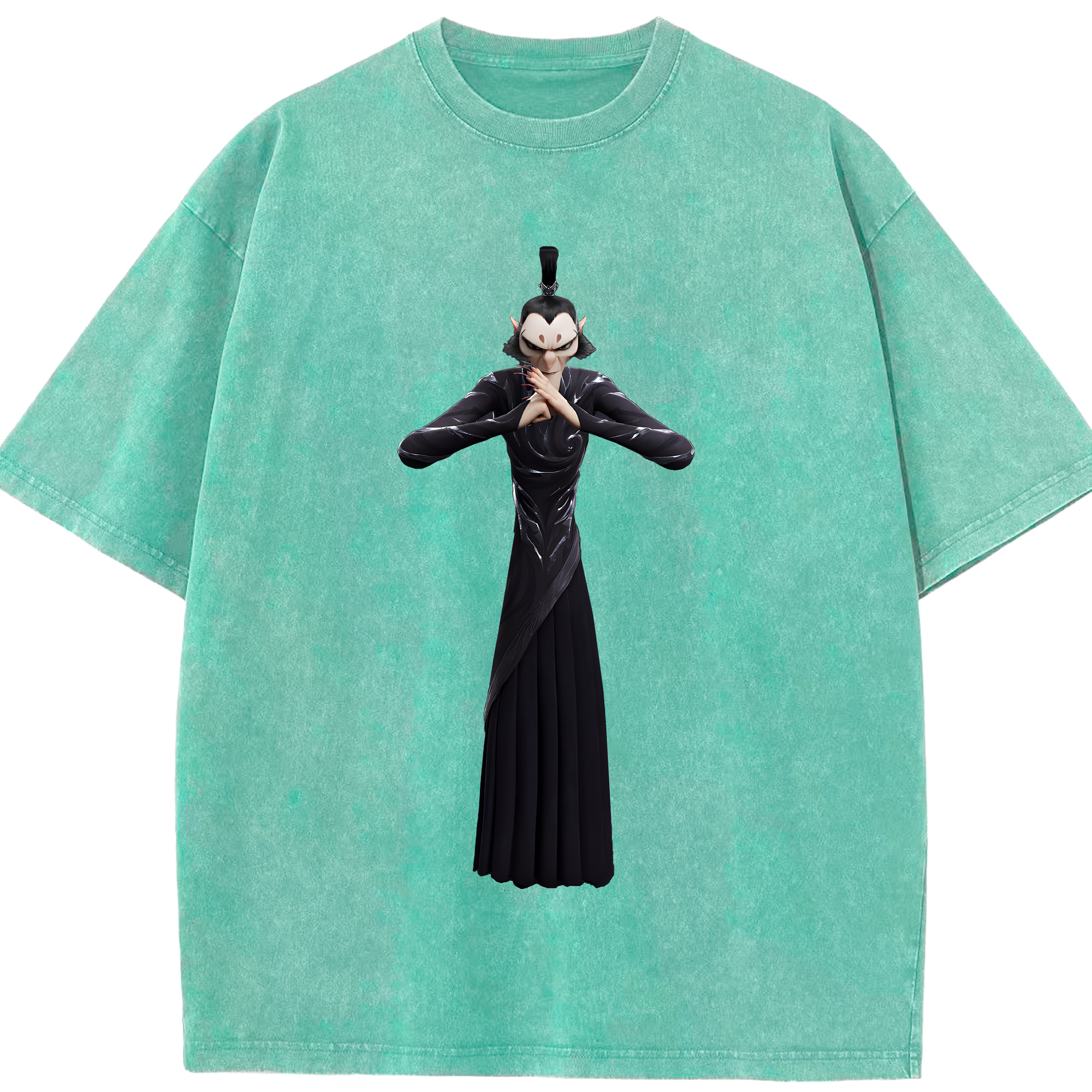 （画像用） Ne Zha 2 ナタ 魔童の大暴れ 綿100% ヴィンテージ風 半袖Tシャツ（フロントプリント）